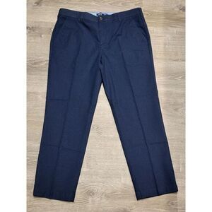 IZOD Pants Mens‎ 38x30 Navy Striped Mid Rise Belt Loops Dress Work Travel Golf